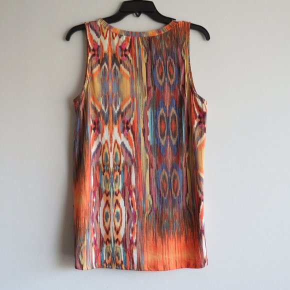 Neesha Sleeveless Top Women’s Multicolored Summer Knit top size L - Picture 5 of 6